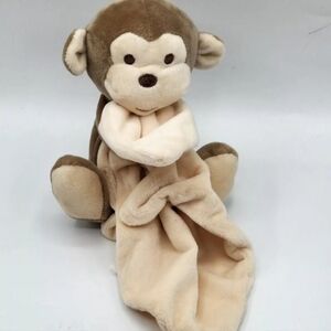 Monkey Lovey Blanket Plush Walgreens Stuffed Animal Security Brown Tan Baby 6"